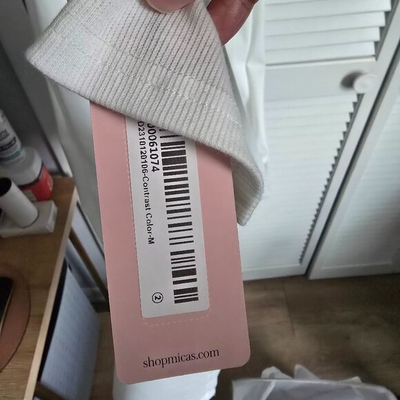 NWT MICAS Colorblock V-neck Ribbed Split Maxi Dress (M) - Picture 7 of 7